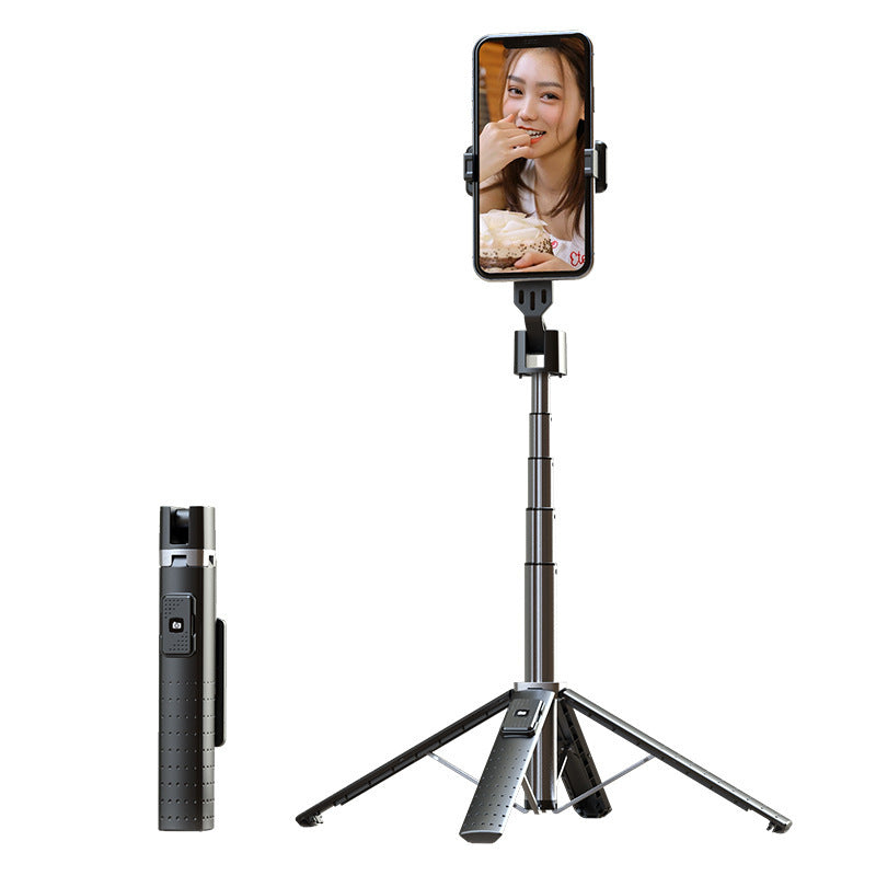 a selfie stick with a phone screen