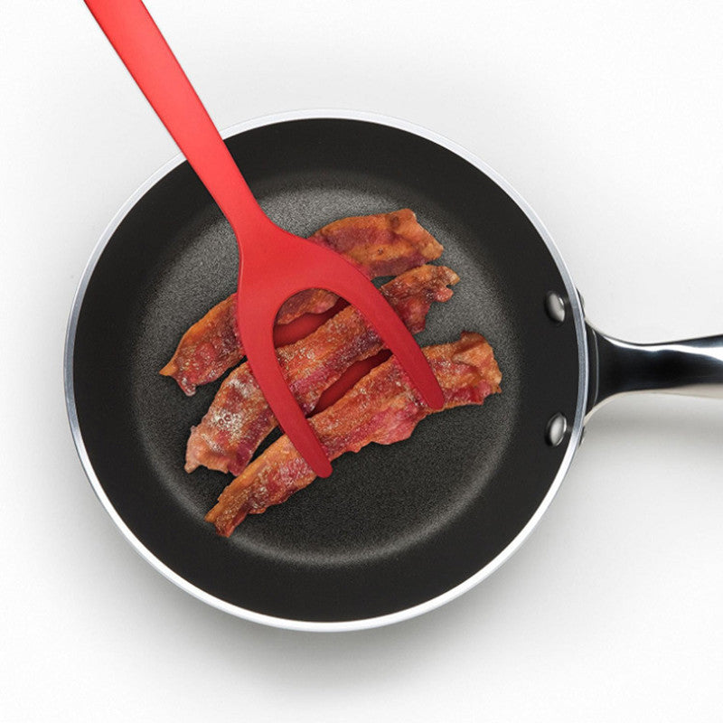 a pan with bacon in it