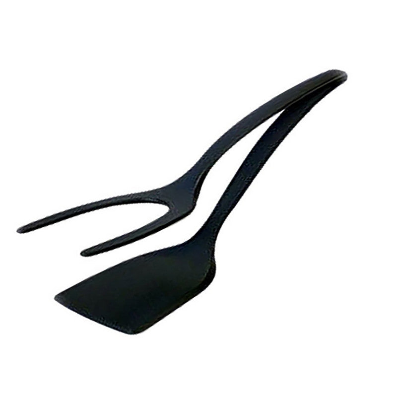 a black spatula and tongs