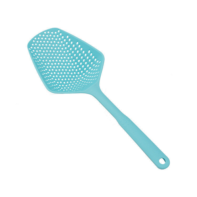 a blue plastic fly swatter