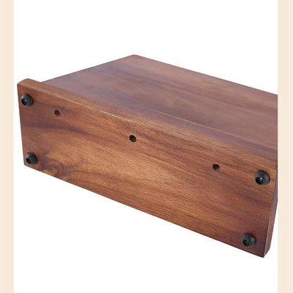 a wooden box with screws