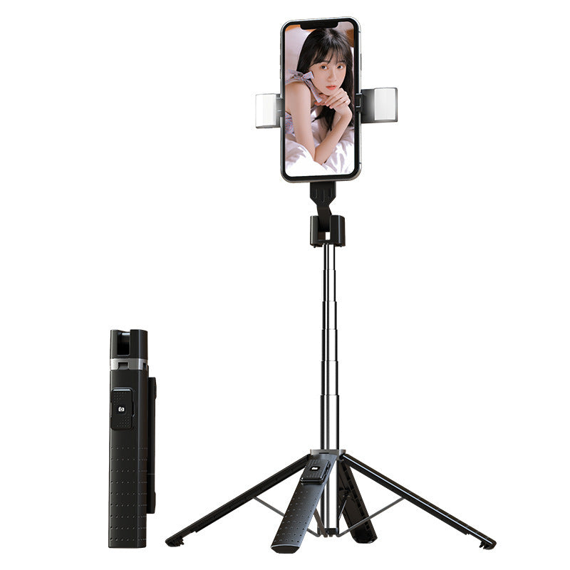 a selfie stand with a screen on it