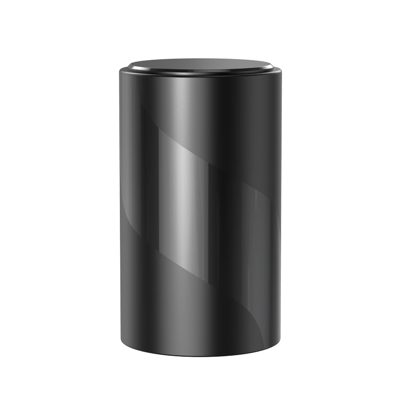 a black cylinder with a round top