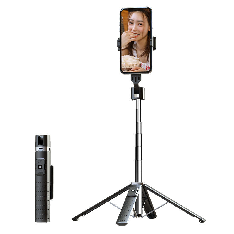 a selfie camera on a tripod with text: 'St'