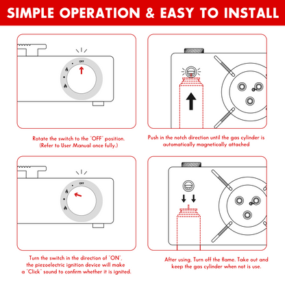 user manual of how to use camping stove